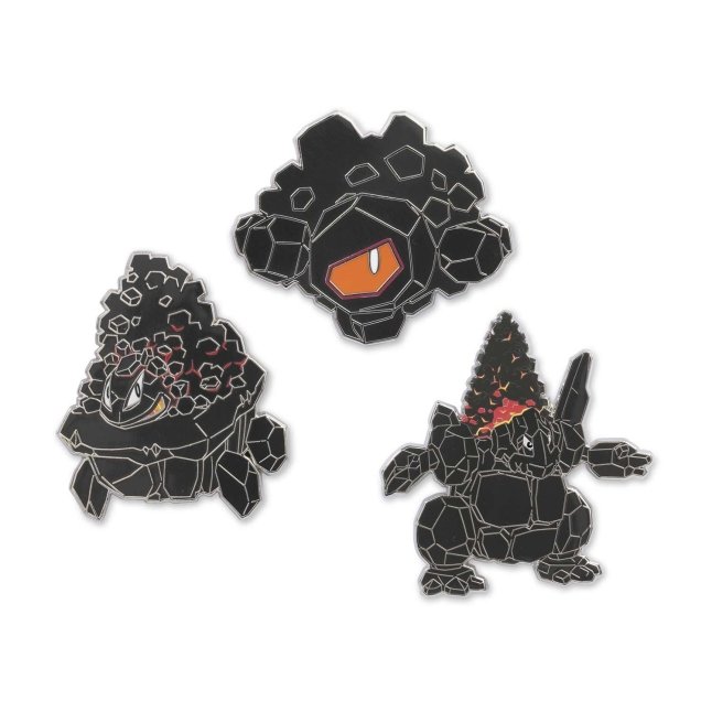 Rolycoly, Carkol & Coalossal Pokémon Pins (3-Pack)
