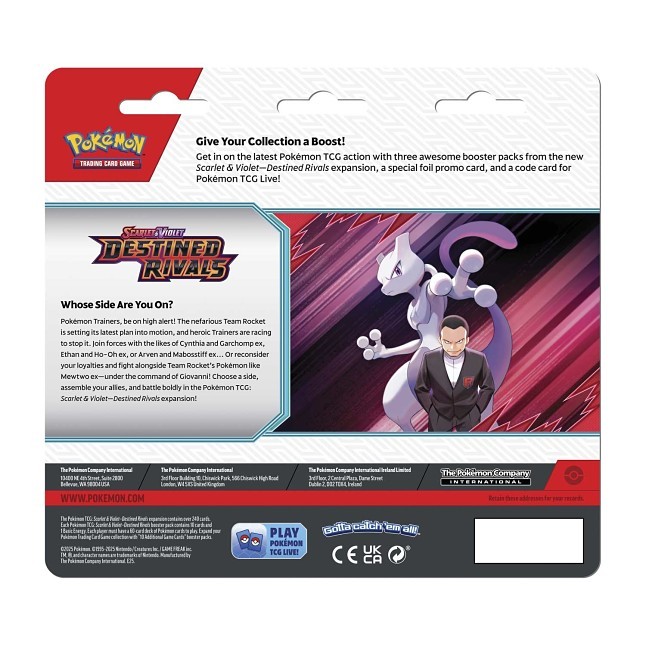Pokémon TCG: Scarlet & Violet-Destined Rivals 3 Booster Packs & Kangaskhan Promo Card