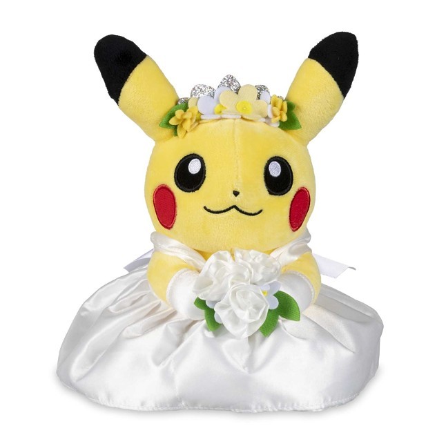 Pikachu Wedding: Wedding Dress Pikachu (Female) Plush - 8 In.